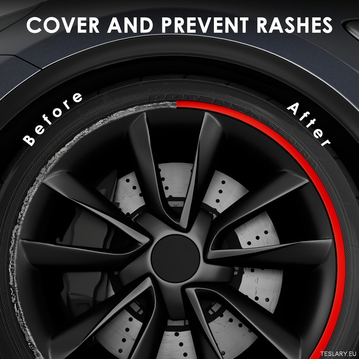 8M Car Wheel Rim Edge Protector, Rubber Wheel Hub Rim Guard, Vehicle Tyre Rim Decor Sticker Strip, Universal Automotive Accessories for Curb Rash and Wheel Scratch Prevention