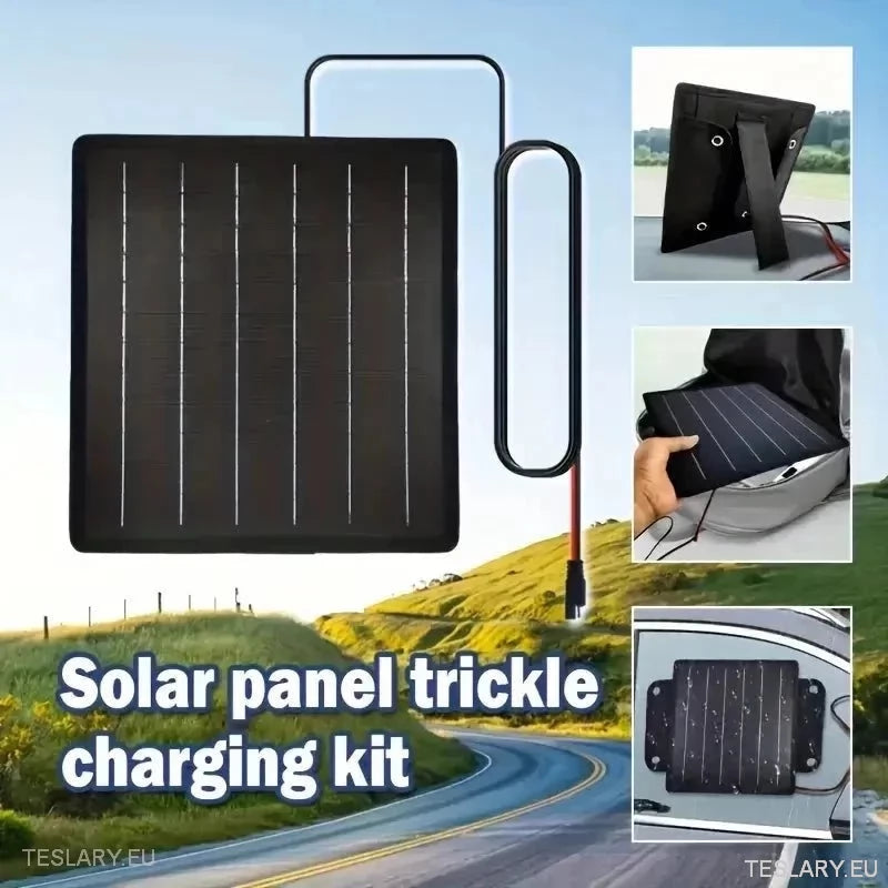 Solar Trickle Charger for Tesla EV 12 Volt Battery
