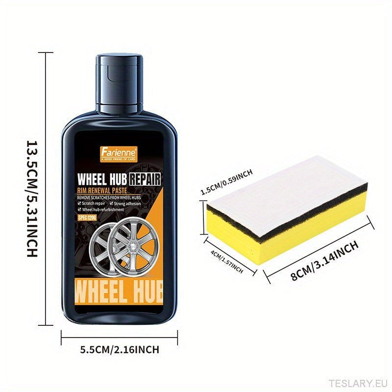 120g Premium Hub Repair Kit Hub Detail Restorer Oxidation, scratch and wear remover Car Wheel Care Polishing paste Repair dents leaving no trace to enhance car maintenance