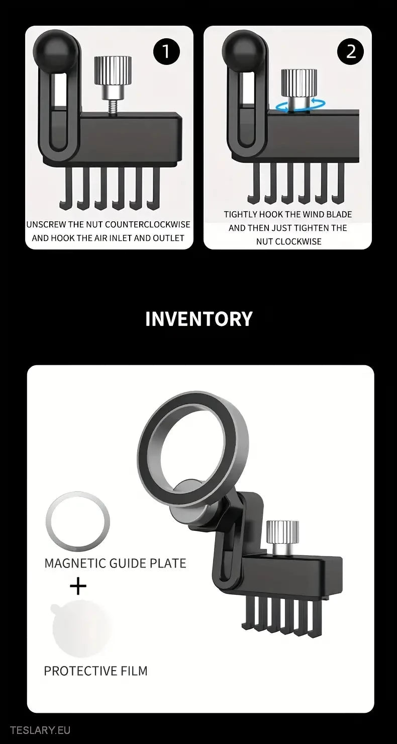 Tesla Model 3 / YMagnetic Phone Holder 360 Degrees -TESLARY.IE Tesla Shop Europe