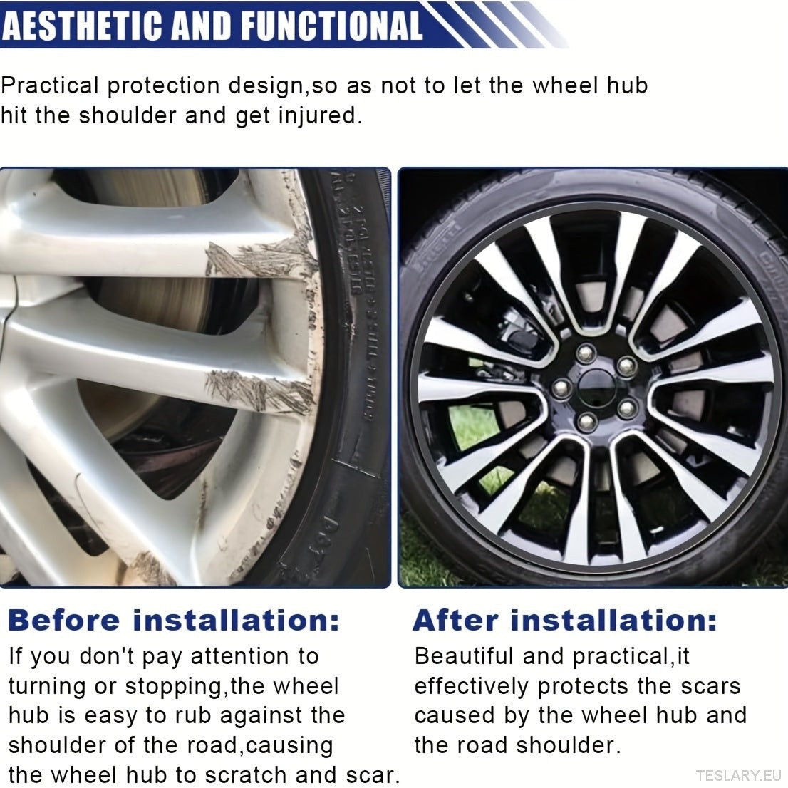8M Car Wheel Rim Edge Protector, Rubber Wheel Hub Rim Guard, Vehicle Tyre Rim Decor Sticker Strip, Universal Automotive Accessories for Curb Rash and Wheel Scratch Prevention