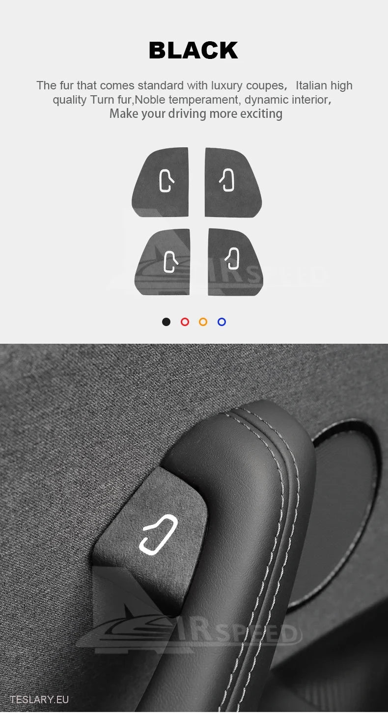 Tesla Model 3 Highland Italian Alcantara Suede Button Covers