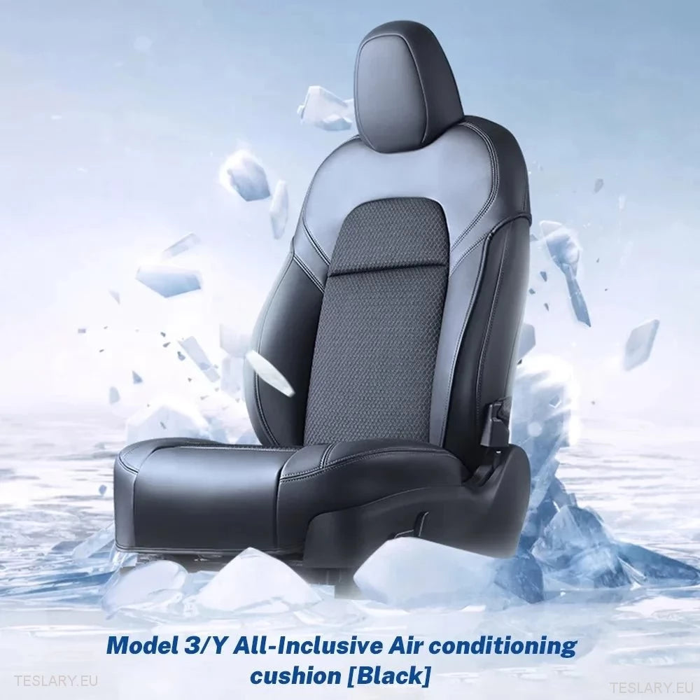Tesla Model 3 / Y Ventilated Seat Cover(s) in Black or White PU Leather ( 1 Piece )