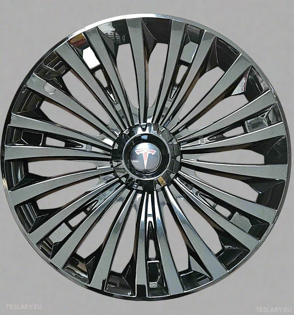 Tesla Model Y 19" Full Coverage Cyclone Wheel Covers - Gloss Black