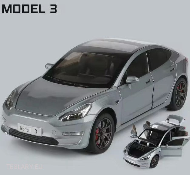 Tesla Model 3 Car 1:24 Diecast Model Car 2019 - 2023 Version
