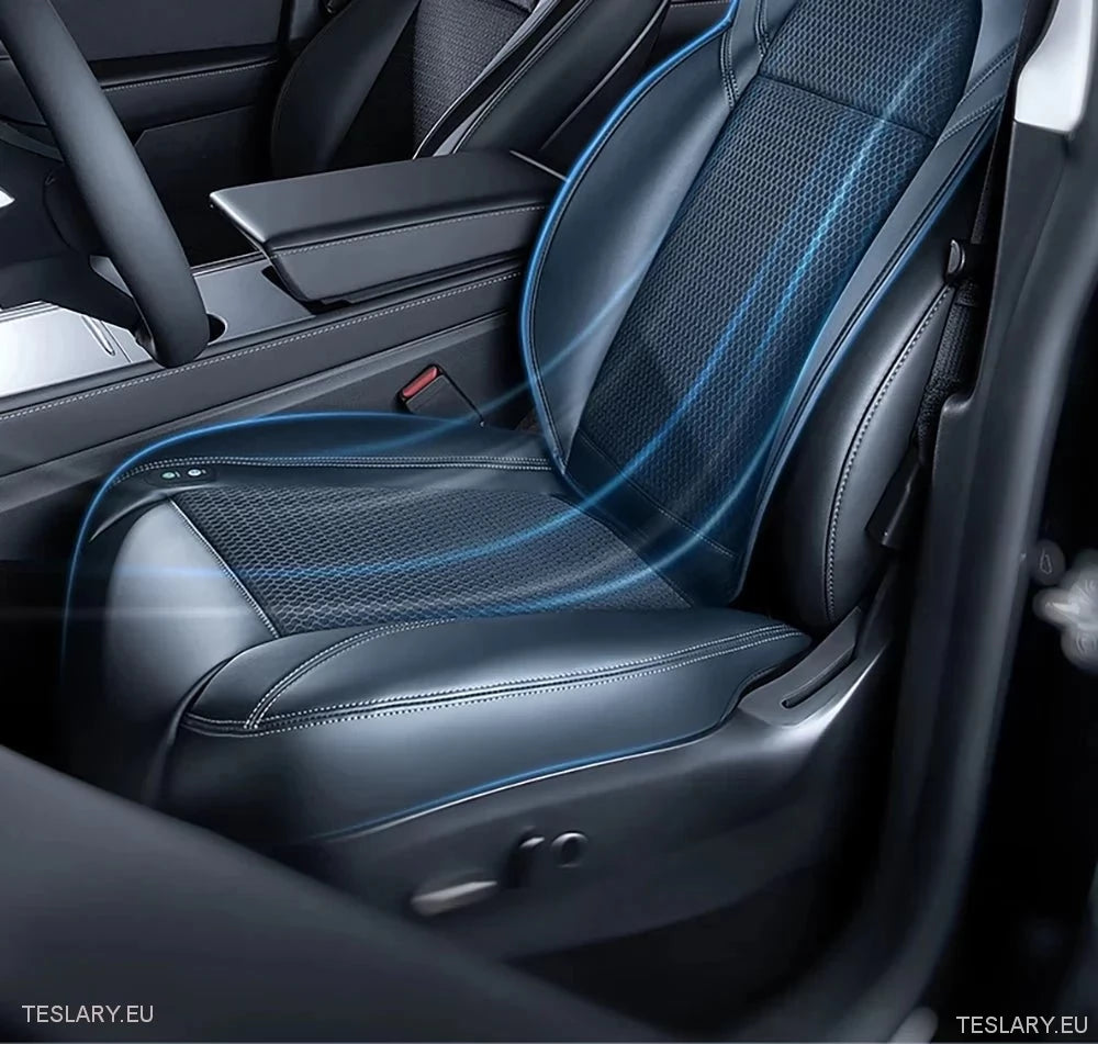 Tesla Model 3 / Y Ventilated Seat Cover(s) in Black or White PU Leather ( 1 Piece )