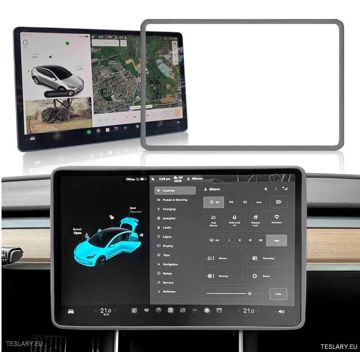 Tesla 3/Y Central Screen Silicon Edge Protector