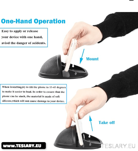 Car Phone Holder Multi - Function - Anti Slip Silicone Dash Phone Holder - TESLARY Tesla Shop Accessories Europe Nederlands Ireland Deutschland Espana Alicante France Italia