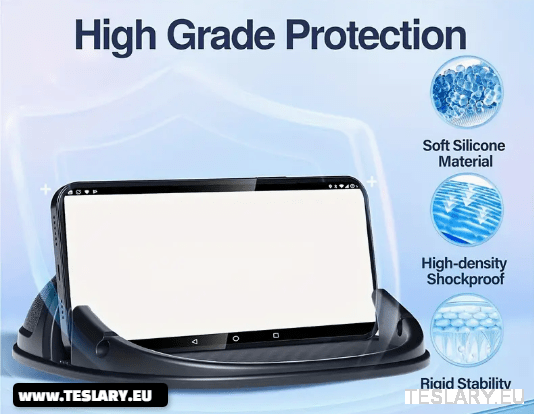 Car Phone Holder Multi - Function - Anti Slip Silicone Dash Phone Holder - TESLARY Tesla Shop Accessories Europe Nederlands Ireland Deutschland Espana Alicante France Italia