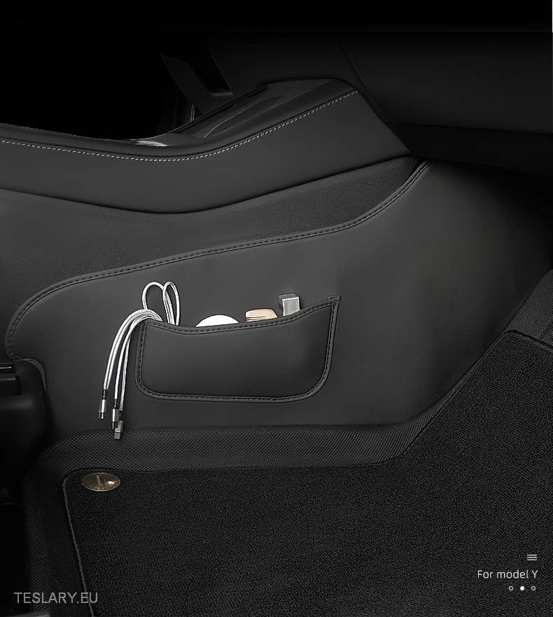 Tesla Model 3 / Y Centre Console Side PU Leather Protector -TESLARY.IE Tesla Shop Europe