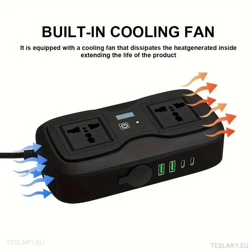 200 Watt 12-15V 220V Inverter Compatible with Tesla Cars ( UK & IRELAND ONLY )