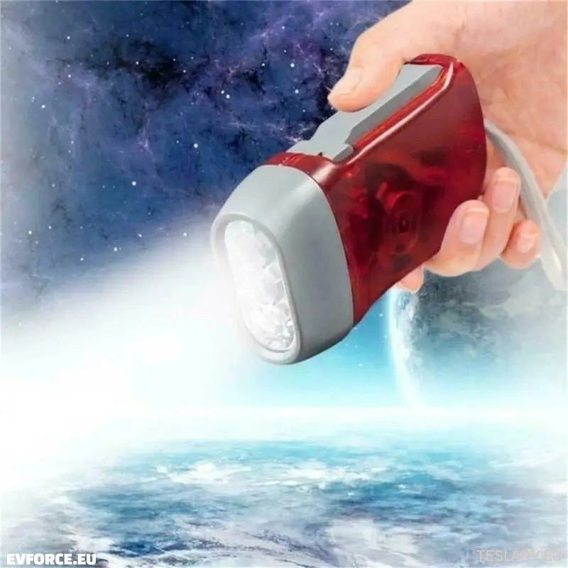 Emergency Portable Hand Crank Flashlight - Ideal for Car Emergency Kit