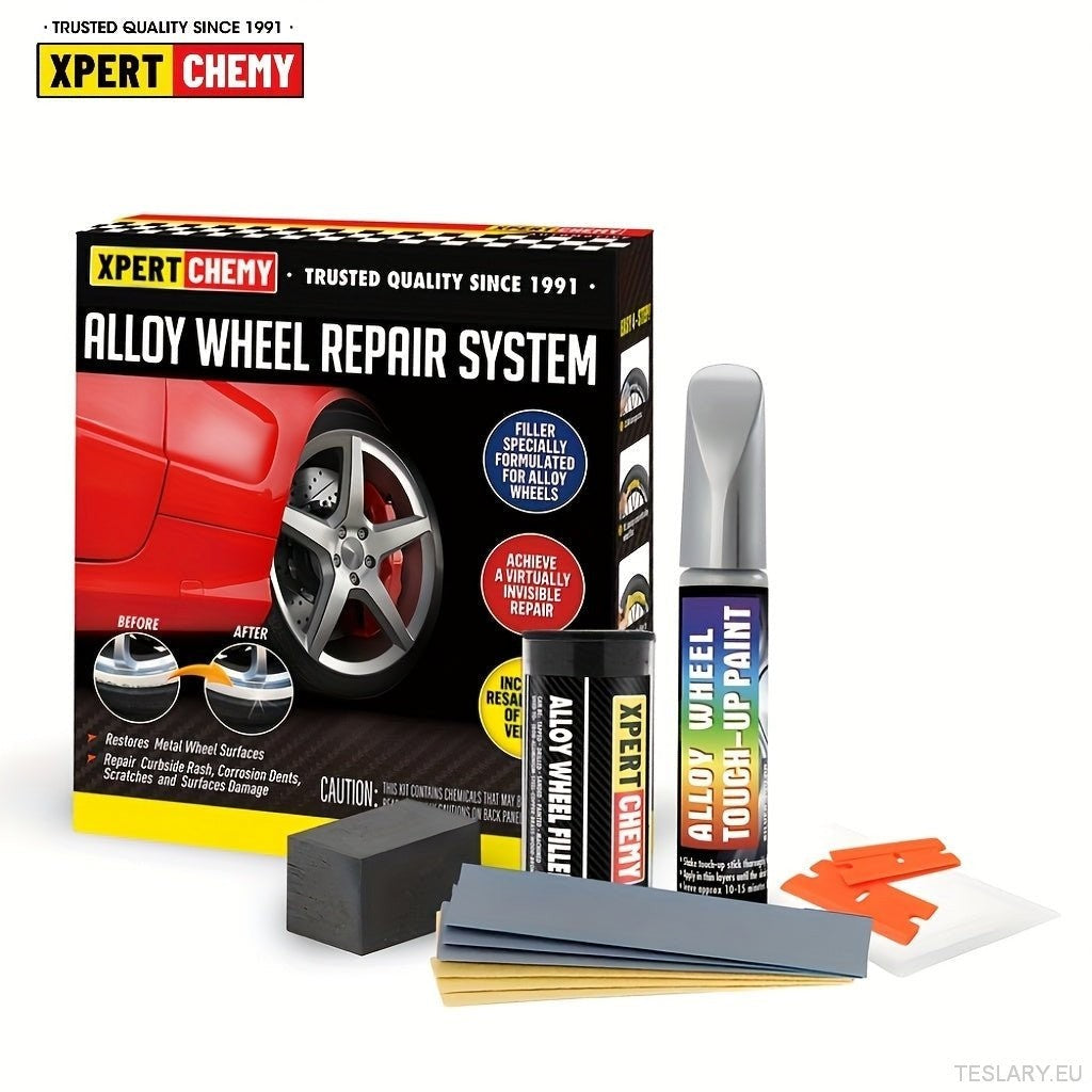 Silver Alloy Wheel Scratch Repair & Restore Kit
