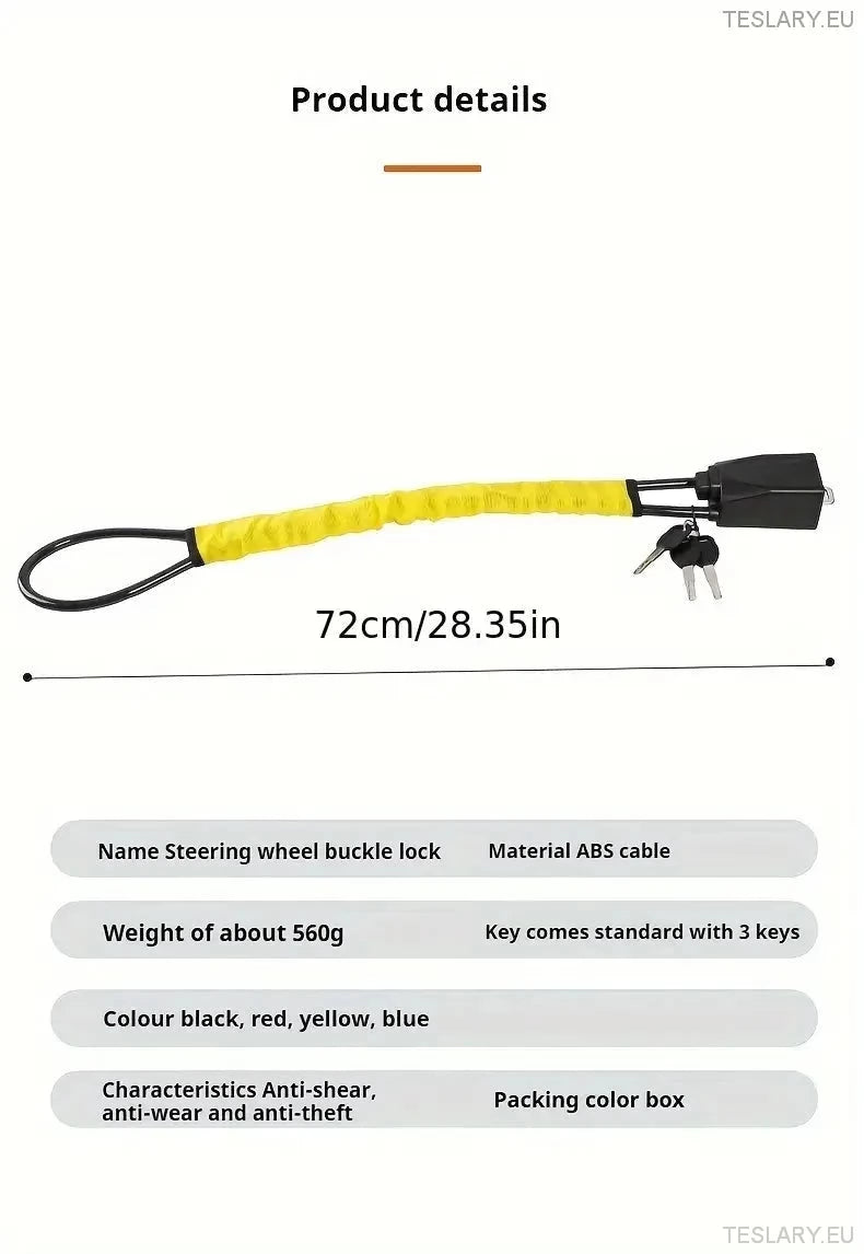 Steering Wheel to Seat Belt Security Lock For Tesla Model 3 . Y & Highland - TESLARY Tesla Shop Accessories Europe Nederlands Ireland Deutschland Espana Alicante France Italia