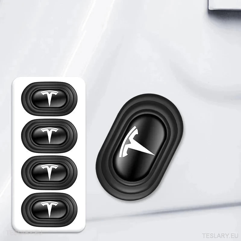 Tesla 3 Y S X Sound Reducing Shock Absorber Pads with Logo - 12 Pack - TESLARY Tesla Shop Accessories Europe Nederlands Ireland Deutschland Espana Alicante France Italia