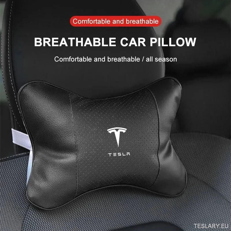 Tesla Car Seat Headrest Pillow - Premium Neck Support Cushion