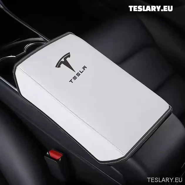 Tesla Model 3 / Y Centre Console PU Leather Armrest Cover with Logo