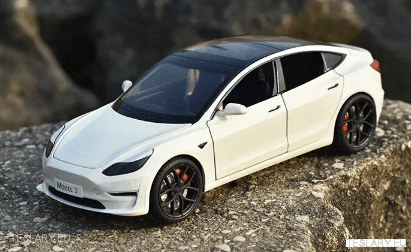Tesla 3 Model Car 1:24 Diecast Model Car -TESLARY.IE Tesla Shop Europe