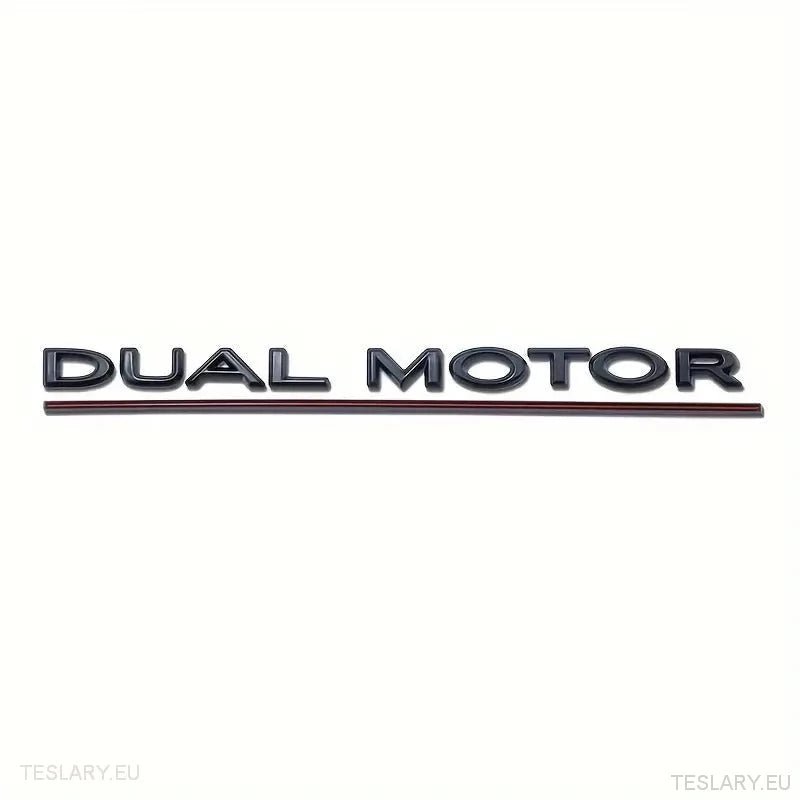 Tesla Model 3/Y Dual Motor Logo Emblem - Tesla Shop Europe - TESLARY.IE Ireland - France boutique- Deutschland Geschäft- España comercio - Nederland winkel- TESLARY.IE