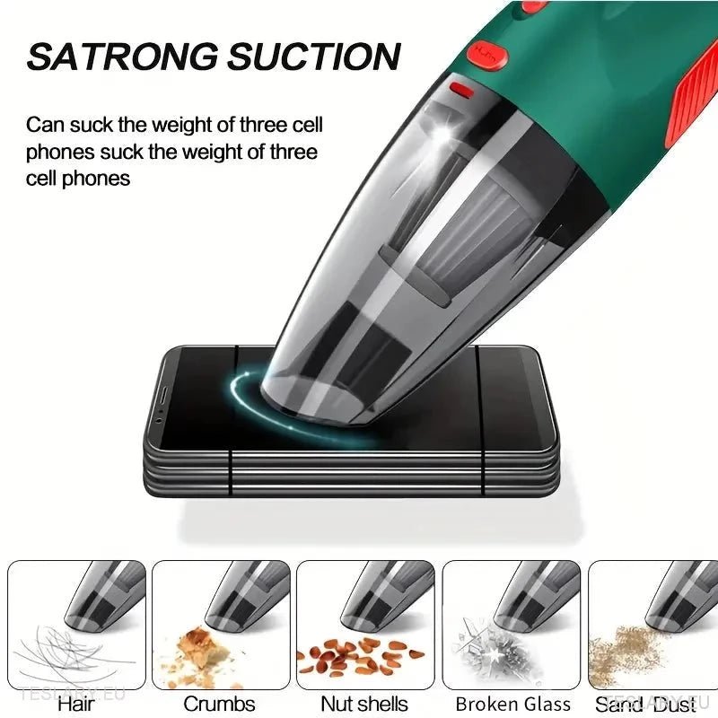 Vacuum Wireless High Power Suction with Attachments - Tesla Shop Europe - TESLARY.IE Ireland - France boutique- Deutschland Geschäft- España comercio - Nederland winkel- TESLARY.IE