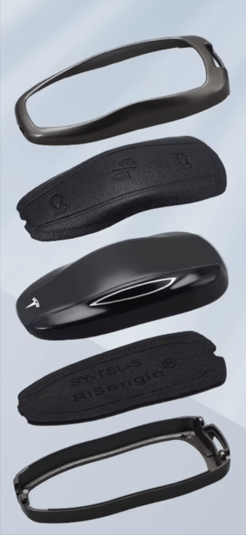 Zinc Alloy Car Smart Remote Key Case Full Cover Protection Shell Fob For Tesla Model 3 Model S Model Y Keychain Auto Accessories with Logo - TESLARY Tesla Shop Accessories Europe Nederlands Dublin Cork Ireland Deutschland Espana Alicante France Italia