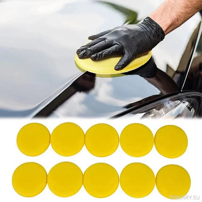 10pcs round car wax polish wax foam sponge high density applicator pads cleaning sponge auto detail washing car cleaning tool
