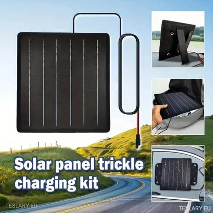 Solar Trickle Charger for Tesla EV 12 Volt Battery