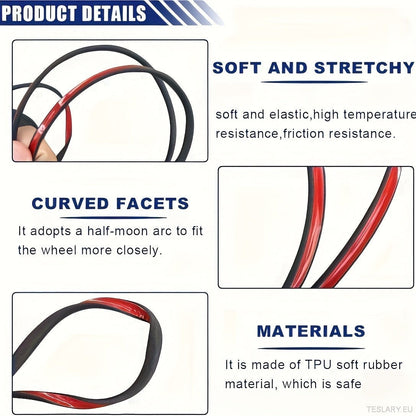8M Car Wheel Rim Edge Protector, Rubber Wheel Hub Rim Guard, Vehicle Tyre Rim Decor Sticker Strip, Universal Automotive Accessories for Curb Rash and Wheel Scratch Prevention