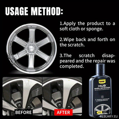 Car wheel hub scratches repair kit, Wheel hub retreading and polishing paste, Automobile wheel hub scratches, rust, fading repair agent, Premium care wax for wheel hub