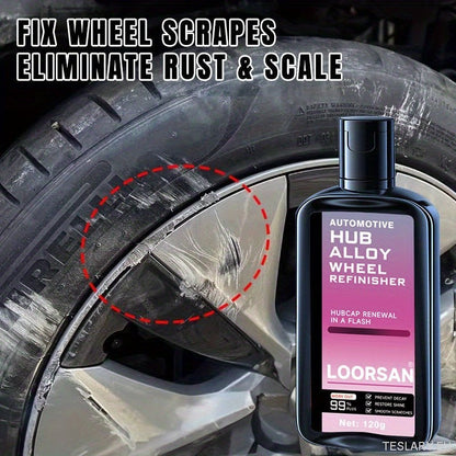 Automotive Hub Wheel Refinisher, Alloy Wheel Scratch Repair Paste, Car Maintenance Polishing Cream for Rust & Scale Removal