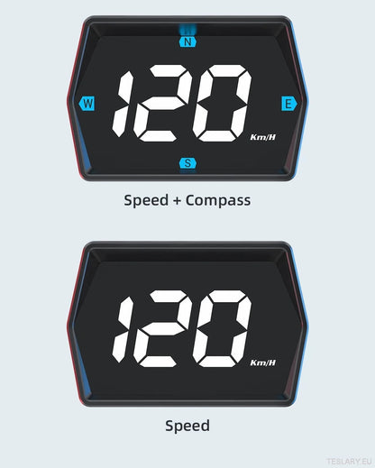 SmartDrive 2024: Advanced Car HUD with GPS & Safety Alerts