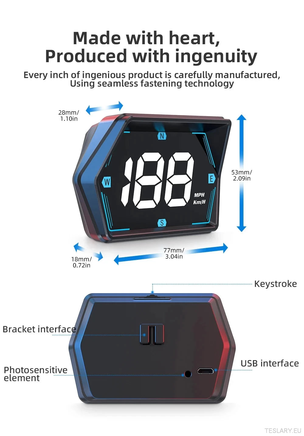 SmartDrive 2024: Advanced Car HUD with GPS & Safety Alerts