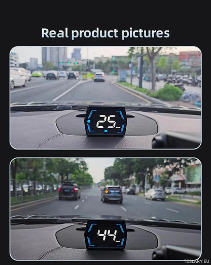 SmartDrive 2024: Advanced Car HUD with GPS & Safety Alerts