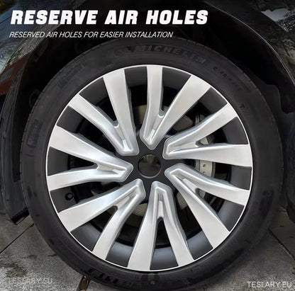 18" Tesla 3 Highland Full Rim Silver Wheel Covers - TESLARY Tesla Shop Accessories Europe Nederlands Ireland Deutschland Espana Alicante France Italia