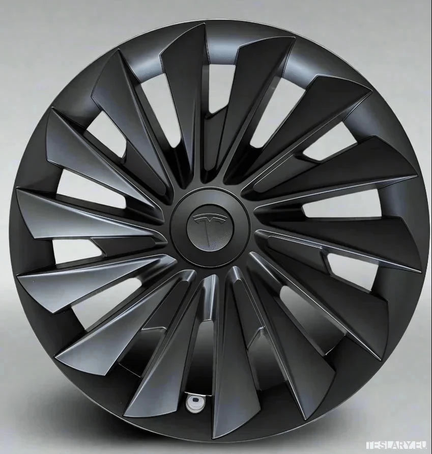 18" Tesla Model 3+ Highland Performance Induction Style Wheel Covers - Matte Black