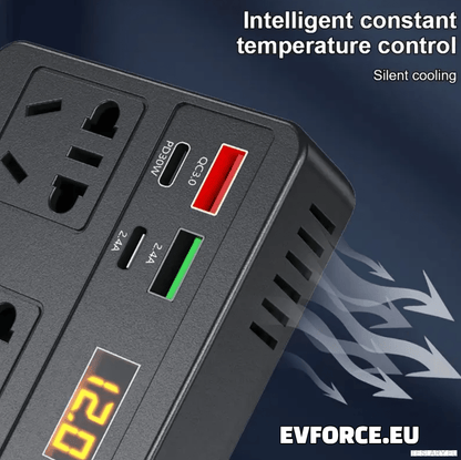 200 Watt 12 - 24V 220V Inverter Compatible with Tesla Cars ( EUROPEAN ONLY ) - TESLARY Tesla Shop Accessories Europe Nederlands Ireland Deutschland Espana Alicante France Italia