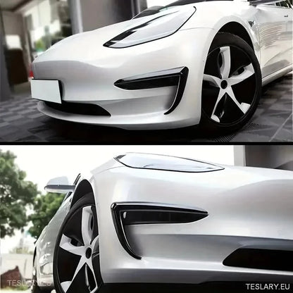 Tesla 3 Log Lights Wind Splitter - Gloss Black