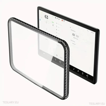 Tesla Model 3 / Y Tempered Glass Screen Protector with Carbon Fibre Edge