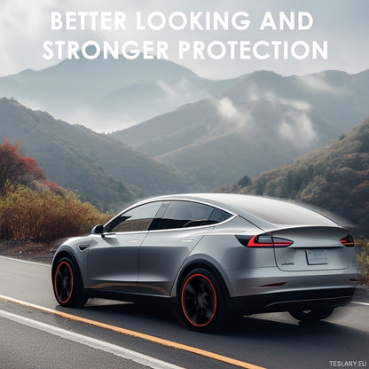 8M Car Wheel Rim Edge Protector, Rubber Wheel Hub Rim Guard, Vehicle Tyre Rim Decor Sticker Strip, Universal Automotive Accessories for Curb Rash and Wheel Scratch Prevention - TESLARY Tesla Shop Accessories Europe Nederlands Ireland Deutschland Espana Al