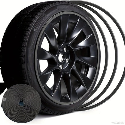 8M Car Wheel Rim Edge Protector, Rubber Wheel Hub Rim Guard, Vehicle Tyre Rim Decor Sticker Strip, Universal Automotive Accessories for Curb Rash and Wheel Scratch Prevention - TESLARY Tesla Shop Accessories Europe Nederlands Ireland Deutschland Espana Al
