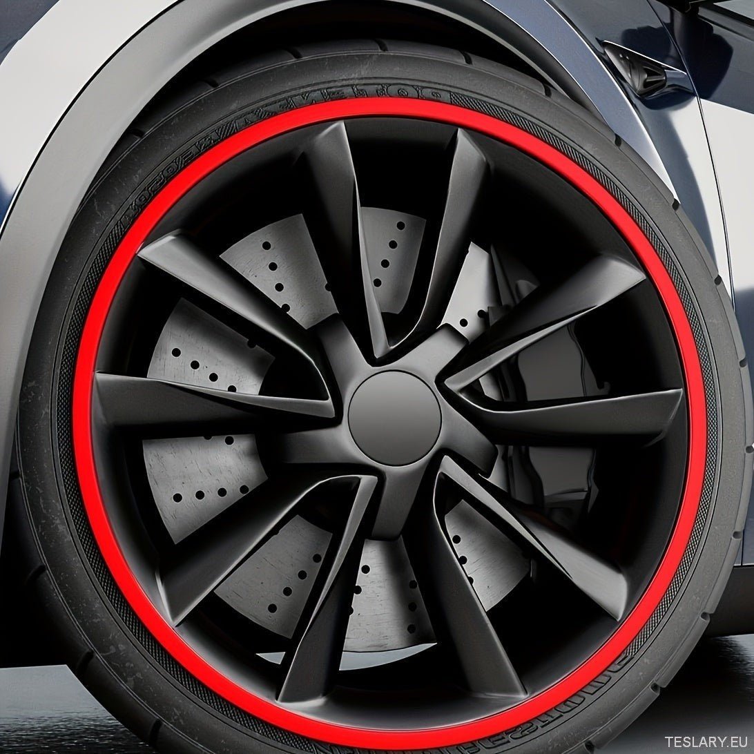 8M Car Wheel Rim Edge Protector, Rubber Wheel Hub Rim Guard, Vehicle Tyre Rim Decor Sticker Strip, Universal Automotive Accessories for Curb Rash and Wheel Scratch Prevention - TESLARY Tesla Shop Accessories Europe Nederlands Ireland Deutschland Espana Alicante France Italia