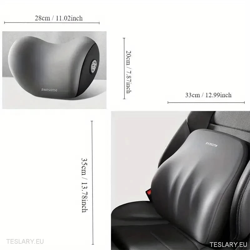 Memory Foam Neck Pillow & Back Support Cushion for All Tesla Models