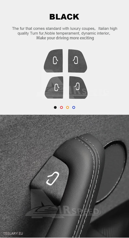 Tesla Model 3 Highland Italian Alcantara Suede Button Covers