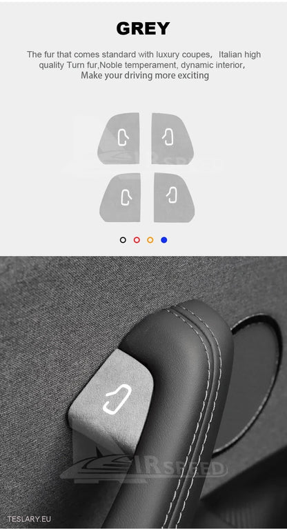 Tesla Model 3 Highland Italian Alcantara Suede Button Covers