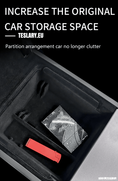 Tesla Model 3+ Highland Centre Console Rear Organiser Trays Front & Rear Flocking