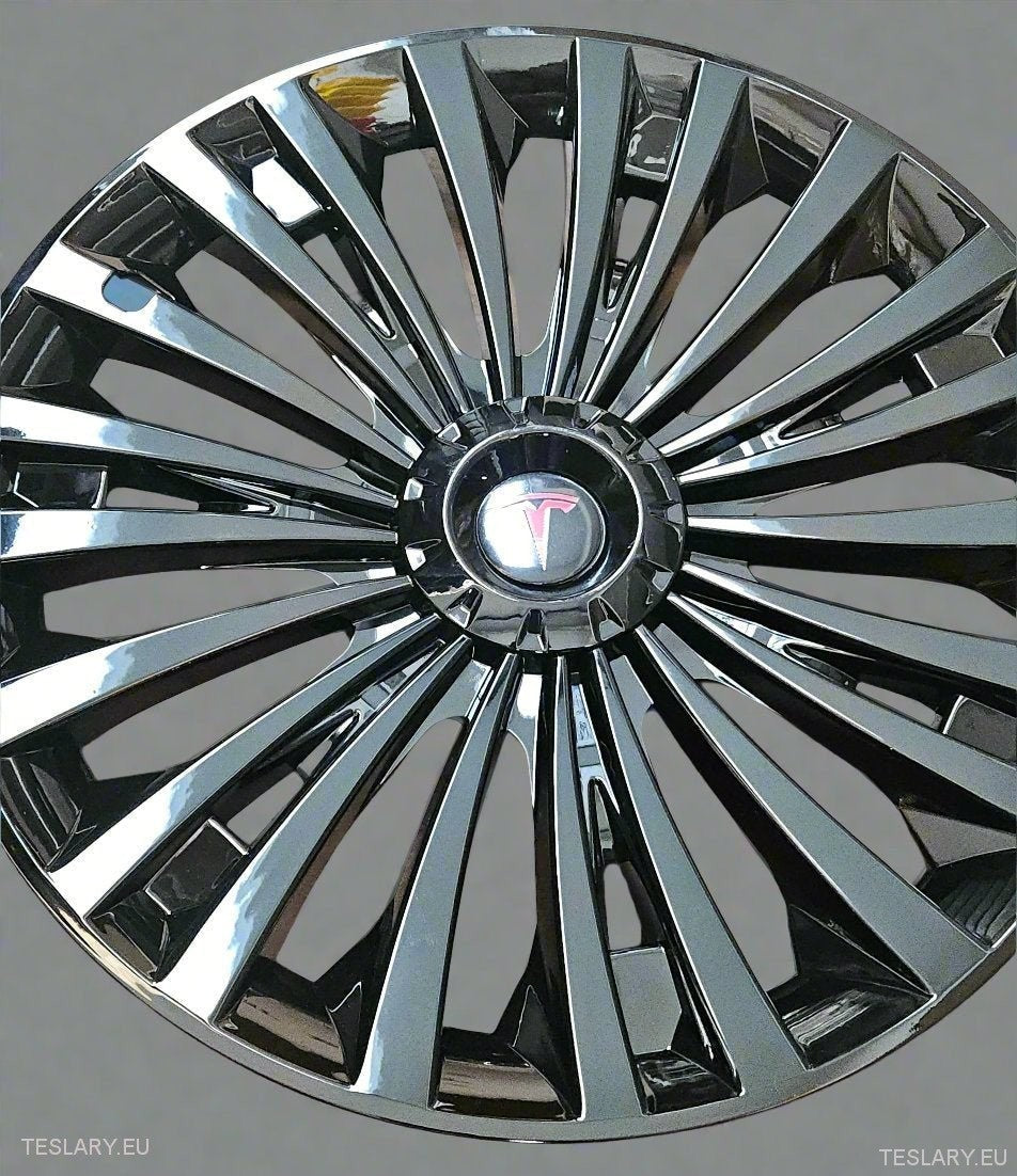 Tesla Model Y 19" Full Coverage Cyclone Wheel Covers - Gloss Black