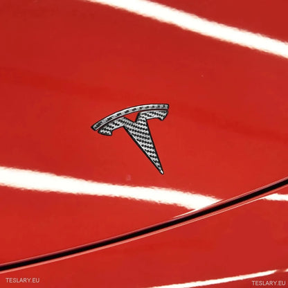 Tesla Model 3 / Y Front Logo Black , Carbon , Chrome , Red