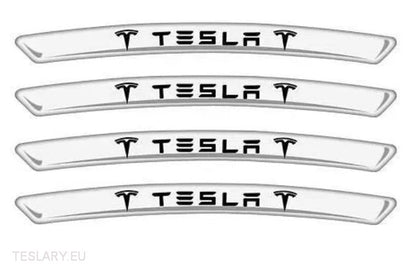 Tesla Wheel / Alloy Stickers with Logo Silver or Black - Tesla Shop Europe - TESLARY.IE Ireland - France boutique- Deutschland Geschäft- España comercio - Nederland winkel- TESLARY.IE