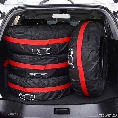All Weather Tyre Covers - Suitable for Telsa 3 / Y / Y & X - TESLARY Tesla Shop Accessories Europe Nederlands Ireland Deutschland Espana Alicante France Italia