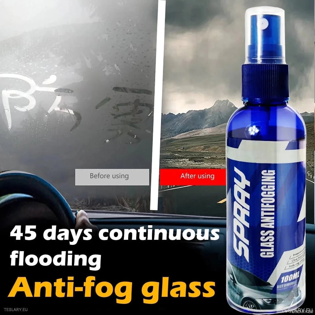 Anti Fogging Glass Spray 100ml For EVs Including Tesla , BYD , Kia , MG & More - TESLARY Tesla Shop Accessories Europe Nederlands Ireland Deutschland Espana Alicante France Italia